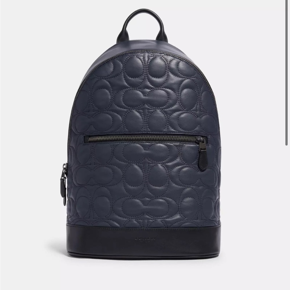 Coach West Slim Backpack With Signature Quilting
